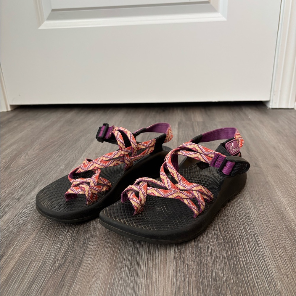 Chaco Pink & Black Adventure Sandals